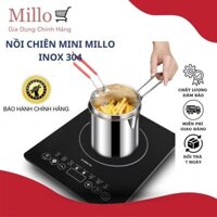 Nồi chiên ngập dầu mini có giá lọc INOX 304 cao cấp chống rỉ có tay cầm an toàn, dễ dàng vệ sinh Bảo hành 1 đổi 1