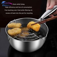 Nồi chiên Nhật Bản có giá thoát dầu, Chảo nấu bằng thép không gỉ cho khoai tây chiên