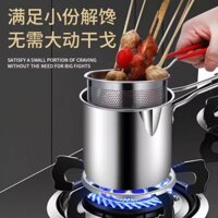 Nồi chiên sâu bằng thép không gỉ tích hợp cho sử dụng tại nhà, nồi chiên mini, nồi nhỏ tiết kiệm dầu, nồi chiên khoai tây gas