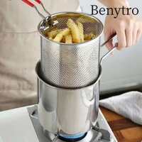 Nồi chiên sâu BENYTRO, Nồi chiên nhà bếp bằng thép không gỉ Mini, đa chức năng hiệu quả với nồi lọc dầu Dụng cụ nấu ăn nhà bếp