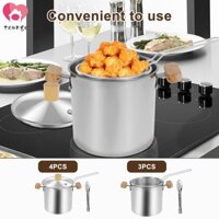 Nồi Chiên Sâu Inox 304 Nồi Chiên Dầu Sâu Có Giỏ Tay Cầm Bằng Gỗ 4000ml Nồi Chiên Sâu Dung Tích Lớn SHOPSKC3131