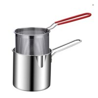 Nồi chiên sâu nhỏ để sử dụng tại nhà Nồi hấp sữa bằng thép không gỉ 1L / 0.35GAL có giỏ Nấu ăn nhà bếp không độc hại cho một hoặc hai