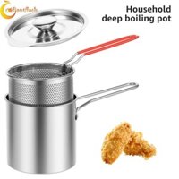 Nồi chiên sâu RADIANTFLASH có bộ lọc, có nắp Nồi chiên sâu chống bỏng, Nồi chiên Tempura tiết kiệm dầu chống trượt bằng thép không gỉ bền bỉ Chảo chiên kiểu Pháp
