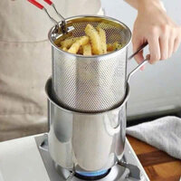 NỒI CHIÊN TẶNG KÈM 1 RỔ CHIÊN INOX
