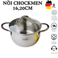 Nồi CHOCKMEN 16 cm và 20cm, nồi inox, nồi đúc nguyên khối, nồi bếp từ, nồi cao cấp, nồi canh inox