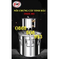 Nồi Chưng Cất Đa Năng Inox Mini, Bộ Đầy Đủ Dung Tích 12L 22L 35L (Kèm Máy Bơm Mini), Chưng Cất Tinh Dầu, Nấu Rượu