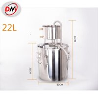 Nồi chưng cất đa năng tinh dầu inox mini 22 lít - Thiết bị chưng cất tinh dầu mini
