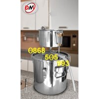 Nồi chưng cất tinh dầu, làm nước hoa hồng, nấu rượu 12L 22L 35L, chất liệu Inox 304
