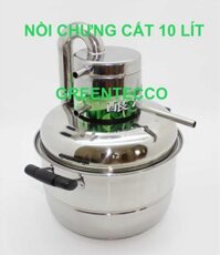Nồi chưng cất tinh dầu, nước hoa hồng 10 lít - bình ngưng kín