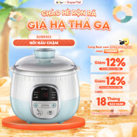 Nồi Chưng Yến Điện Bear Mini 0.8L Cách Thuỷ Giữ Trọn Dinh Dưỡng Tiết Kiệm Điện Nấu Cháo Hầm Canh Nồi Nấu Chậm SUBE001
