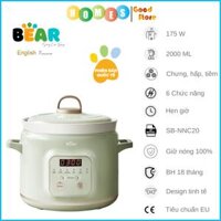 Nồi Chưng Yến, Nồi Kho Cá, Nồi Nấu Chậm BEAR SB-NNC20 - Bản Tiếng Việt Dung Tích 2 Lít Công Suất 175 W - Hàng Chính Hãng - Ngẫu Nhiên - Quốc Tế