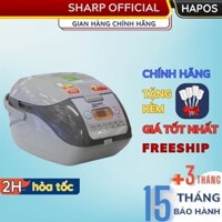 Nồi cơm 1.8 Lít điện tử Sharp 830W Chính hãng, có xửng hấp lòng nồi dày 1.4mm chống dính KS-COM18V-W - HAPOS OFFICIAL