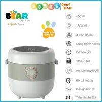 Nồi Cơm Cao Tần, Nồi Cơm Điện Thông Minh BEAR SB-NC16L Dung Tích 1.6 Lít Công Suất 400 W - Hàng Chính Hãng