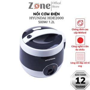 Nồi cơm cơ Hyundai HDE-2000 - 1.2L, 500W, Màu R/O/W