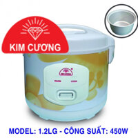 NỒI CƠM ĐIỆN 1.2 LÍT KIM CƯƠNG NẮP GÀI 1.2LG