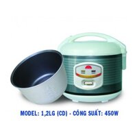 Nồi cơm điện 1.2 lít Kim Cương chống dính KC-12GD