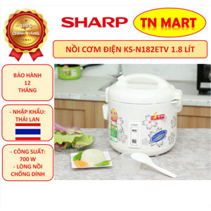 Nồi cơm điện Sharp KS182ETV (KS-182ETV) - 1.8 lít