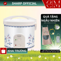 Nồi cơm điện 2.2 lít Sharp Chính hãng nắp gài, có khay hứng, xửng hấp chống dính KS-223TJV-CR - CHEAPMALL SUNHOUSE