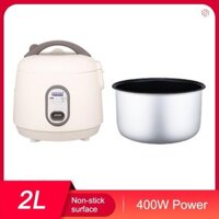 Nồi Cơm Điện 400W / 2L Có Cốc Đo Thìa Cơm Hấp Giỏ Chống Dính Bên Trong Nồi Cơm Điện Tự Động Thiết Bị Nhà Bếp