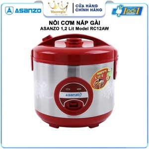 Nồi cơm điện Asanzo RC-12AR 1.2L (Đỏ phối bạc)