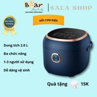 Nồi cơm điện Bear DFB-P20N5, 2L, nấu cơm, hấp, luộc, hầm, nồi cơm chính hãng, đa năng, có chức năng hẹn giờ