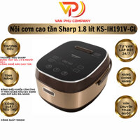 Nồi cơm điện cao tần cao cấp Sharp KS-IH191V-GL/BK/RD | Nồi cơm điện Sharp IH191V dung tích 1,8L 3 màu đen đỏ vàng