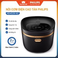 Nồi cơm điện cao tần Philips HD4539/62, dung tích 1.5L, bảo hành 2 năm chính hãng