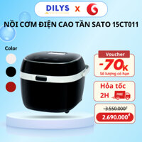 Nồi cơm điện cao tần Sato 15CT011 - 1.5L có hẹn giờ và màn hình LED cảm ứng giữ ấm 12 giờ bảo hành chính hãng 12 tháng