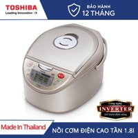 Nồi cơm điện cao tần Toshiba "1.8 lít RC-18RH(CG)VN"-"1lít RC-10RH(CG)VN" mới 100%-Van thoát hơi thông minh giữ lại vitamin Nồi chống dính Hẹn giờ nấu-Giữ ấm từ 12 - 24 giờ mà không làm thiu cơm