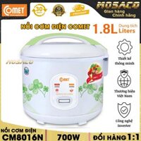 Nồi cơm điện Comet CM8016 dung tích 1.8L đa chức năng sử dụng. Nồi cơm khả năng giữ nóng được cơm trong 5 giờ thiết kế kín hơi sang trọng và hiện đại lòng nồi nhôm chống dính cao cấp siêu bền dễ dàng chùi rửa - MOSACO