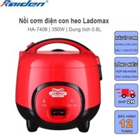 Nồi cơm điện con heo 0.8L Ladomax HA-7408 lòng niêu chống dính nấu cơm chín mềm, không sợ cơm cháy