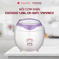 Nồi cơm điện Cuckoo 1.08 lít CR-0671/VWVNCV - Nhỏ gọn - Lòng nồi chống dính - dễ dàng vệ sinh - Bh 12 Tháng