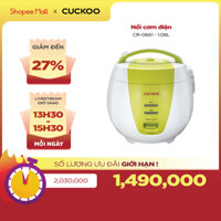 Nồi cơm điện Cuckoo 1L CR-0661 - màu xanh, lòng nồi chống dính, giữ ấm đến 24 tiếng