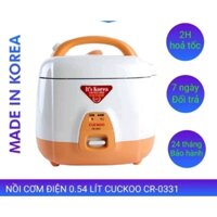 NỒI CƠM ĐIỆN CUCKOO CR-0331 0.54 LÍT NHẬP KHẨU HÀN QUỐC 1-2 NGƯỜI ĂN