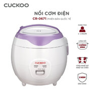 Nồi Cơm Điện Cuckoo CR-0671, Dung Tích 1.08 Lít, Công Suất 500W, Cơ Chế Gia Nhiệt 4 Chiều, Hàng Chính Hãng.