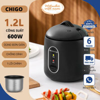 Nồi cơm điện hãng Chigo Chính Hãng, nồi nấu đa năng mini, nấu cơm, hầm cháo, hấp, xào, luộc an toàn tiện ích