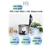 Nồi cơm điện Happycook HCJ-180V, nắp gài dung tích nồi 1.8 lít, lòng nồi hợp kim nhôm phủ chống dính