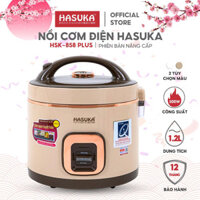 Nồi cơm điện Hasuka HSK-858 Plus dung tích 1,2L công suất 500W tiện lợi, dễ dàng sử dụng phù hợp cho 2-4 người
