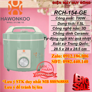 Nồi cơm điện Hawonkoo 1.5 lít RCH-154-CE
