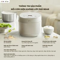 Nồi cơm điện inox Bear 1.2L RC-5H30O12