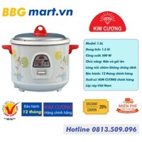 Nồi cơm điện Kim Cương KC 1.5L 1,5 lít nắp rời dùng 2 - 4 người