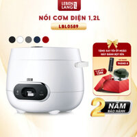 Noi com đien Lebenlang LBL0589 dung tích 1200ml, công suất 500W, thiết kế đơn giản hiện đại - hàng chính hãng - Trắng