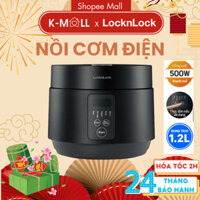 Nồi cơm điện LocknLock Compact Rice Cooker 1.2L EJR346BLK màu đen, có 5 chế độ nấu đa năng - K-MALL
