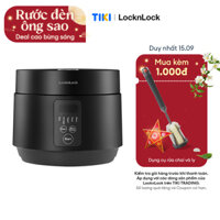 Nồi cơm điện Locknlock EJR346BLK Giữ ấm 24h - 5 chế độ nấu - lòng nồi chống dính 1.2 Lít - Black - Hàng chính hãng
