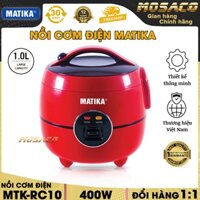 Nồi cơm điện Matika MTK-RC10 với lòng nồi được làm từ hợp kim nhôm chống dính siêu bền. Nồi cơm điện mini  - MOSACO