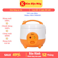Nồi cơm điện Midea MR-CM06SD-nồi cơm điện nắp gài 0.6 lít-400W tiết kiệm điện-chống dính-bảo hành 12 tháng toàn quốc