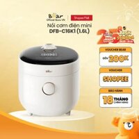 Nồi cơm điện MINI 0.5L (2 người ăn) (dung tích tổng 1.6L) Bear DFB-C16K1 – Hàng Chính Hãng