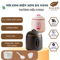 Nồi Cơm Điện Mini 1 Người, Nồi Cơm Điện Nhỏ Nắp Rời Nồi Nấu Đa Năng, Nấu Cơm, Hầm, Luộc, Hấp, Dung Tích 1.2L KALEO