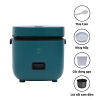 Nồi cơm điện mini 1.2 lít lòng nồi 0.8 lít JIASHI nồi cơm gạo lứt, nấu cháo cho bé ăn dặm, Bảo hành 12 tháng