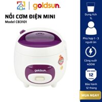 Nồi cơm điện Mini 1L Goldsun CB3101 dành cho 1 - 3 người ăn, bảo hành 12 tháng chính hãng